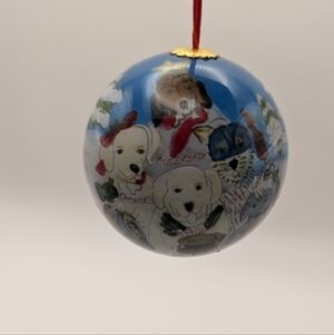 Brighten The Season Glass Christmas Ornament Christmas Dogs Pets